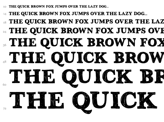DK Greyfriars font waterfall
